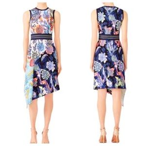 Peter Pilotto Cady Patchwork Floral Drape Dress | 8 US NWT